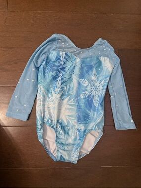 Girls Blue Snowflake Dance Leotard